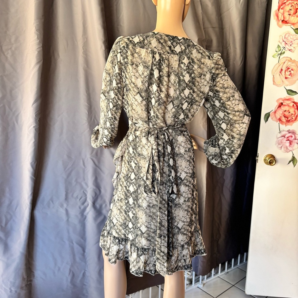 Leyden Stone Snake Ruffled Wrap Sundress - Picture 5 of 15